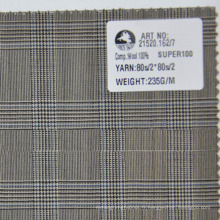 En gros de haute qualité 100% laine glen vérifier conception lumière couleur 2014 veste tissu pour homme